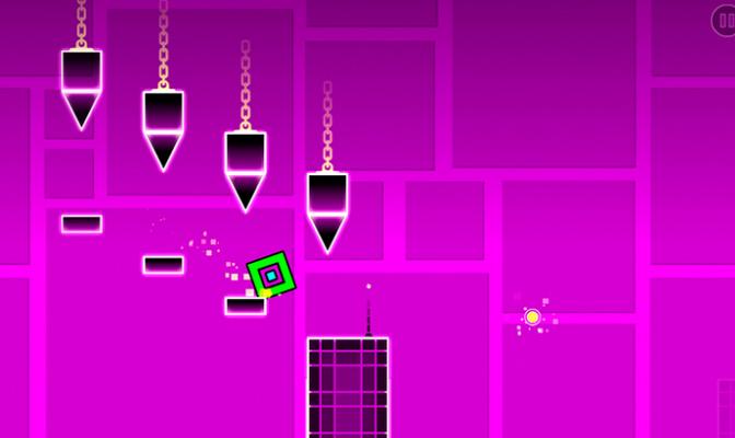 Прыгающий Кубик: Геометрия Даш Игра где кубик прыгает через шипы играть