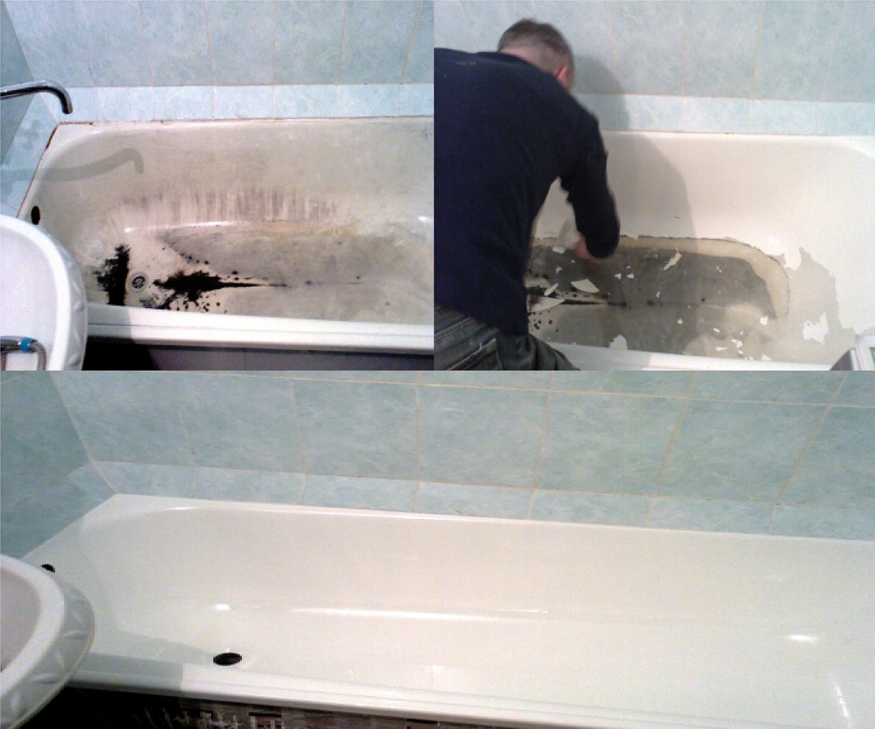 восстановление акрилового покрытия ванной